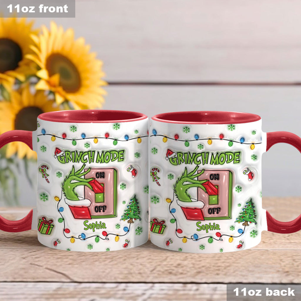 Christmas Mode On - Personalized Stole Christmas Accent Mug