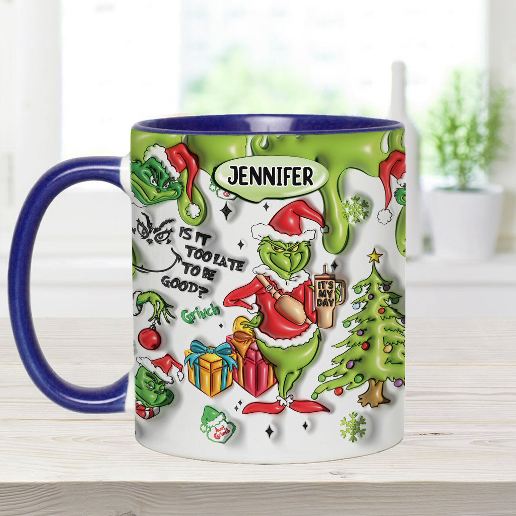 Est-il trop tard pour être sage ? - Mug décoratif de Noël personnalisé avec étole