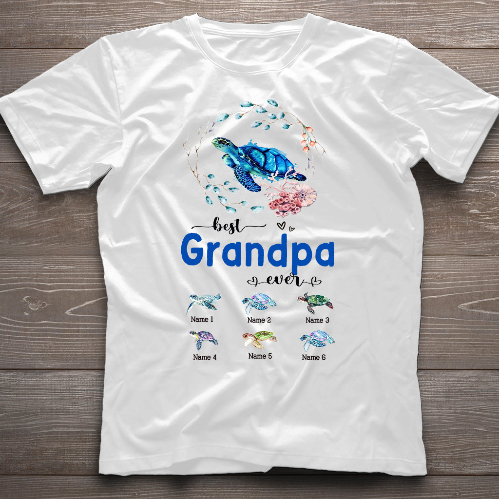 Meilleure mamie du monde - Cadeau tortue pour grand-mère, grand-père, maman, papa, oncle, tante - T-shirt et sweat à capuche personnalisés