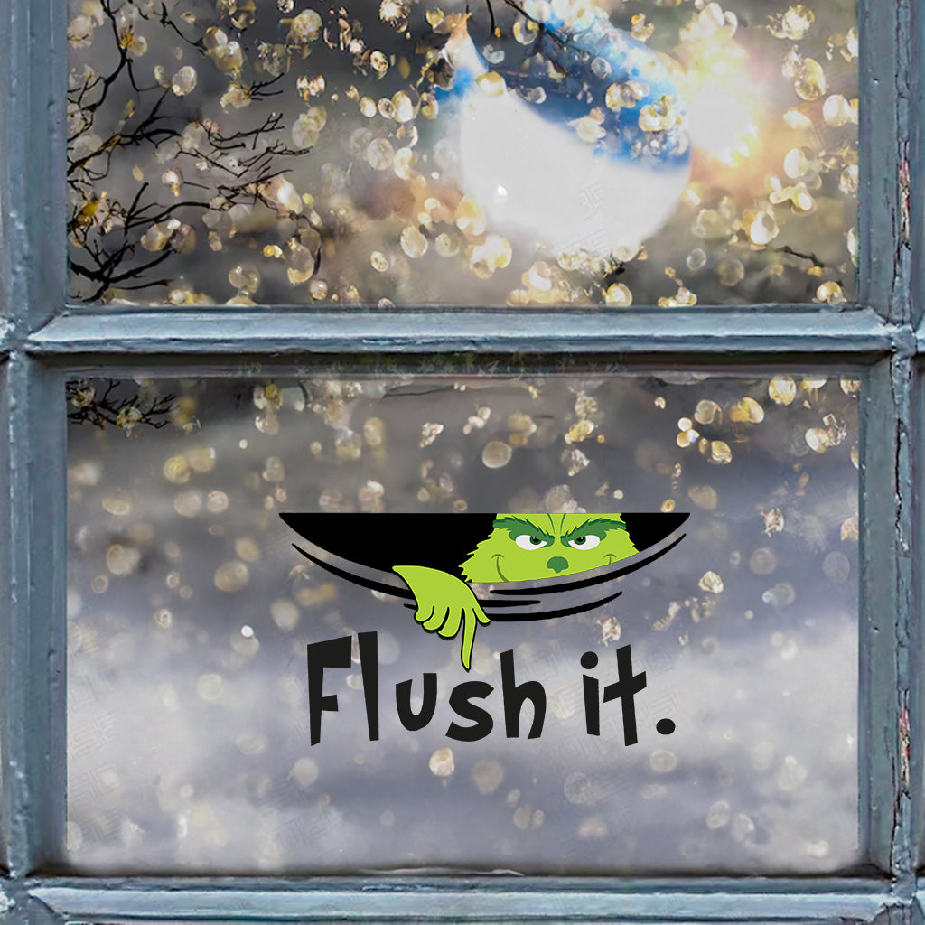 Décalcomanie découpée « Flush It Stole Christmas »