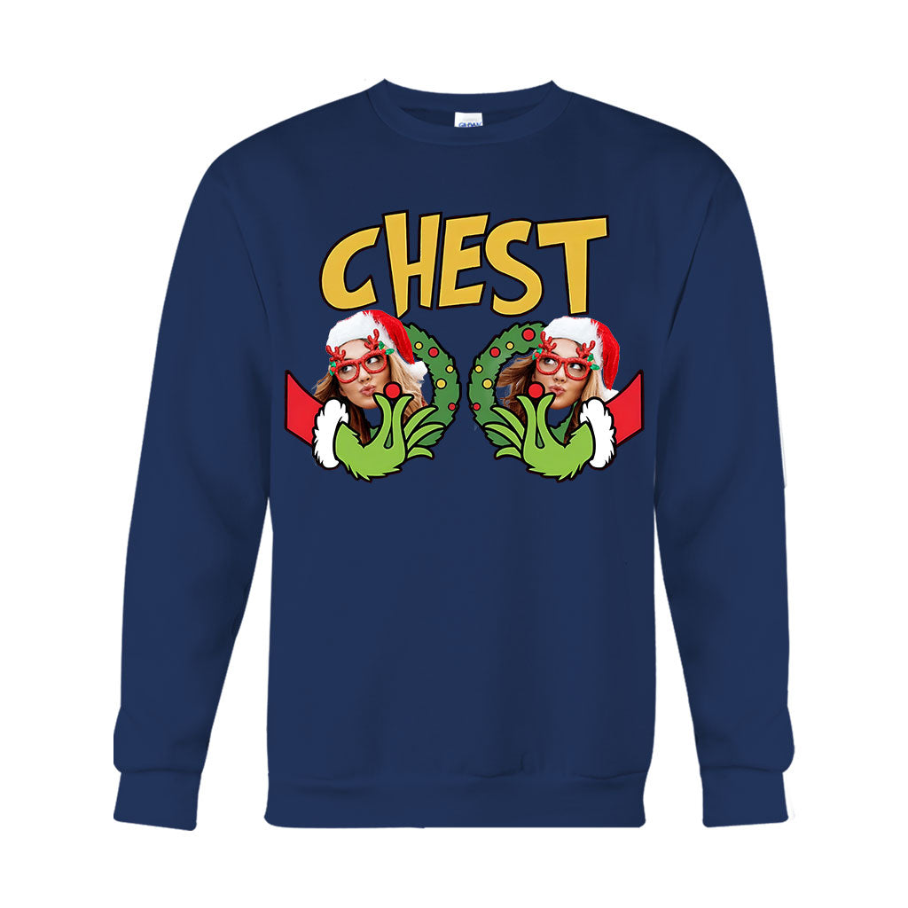 Chest Nuts Merry Grinchmas - Personalized Stole Christmas T-shirt And Hoodie