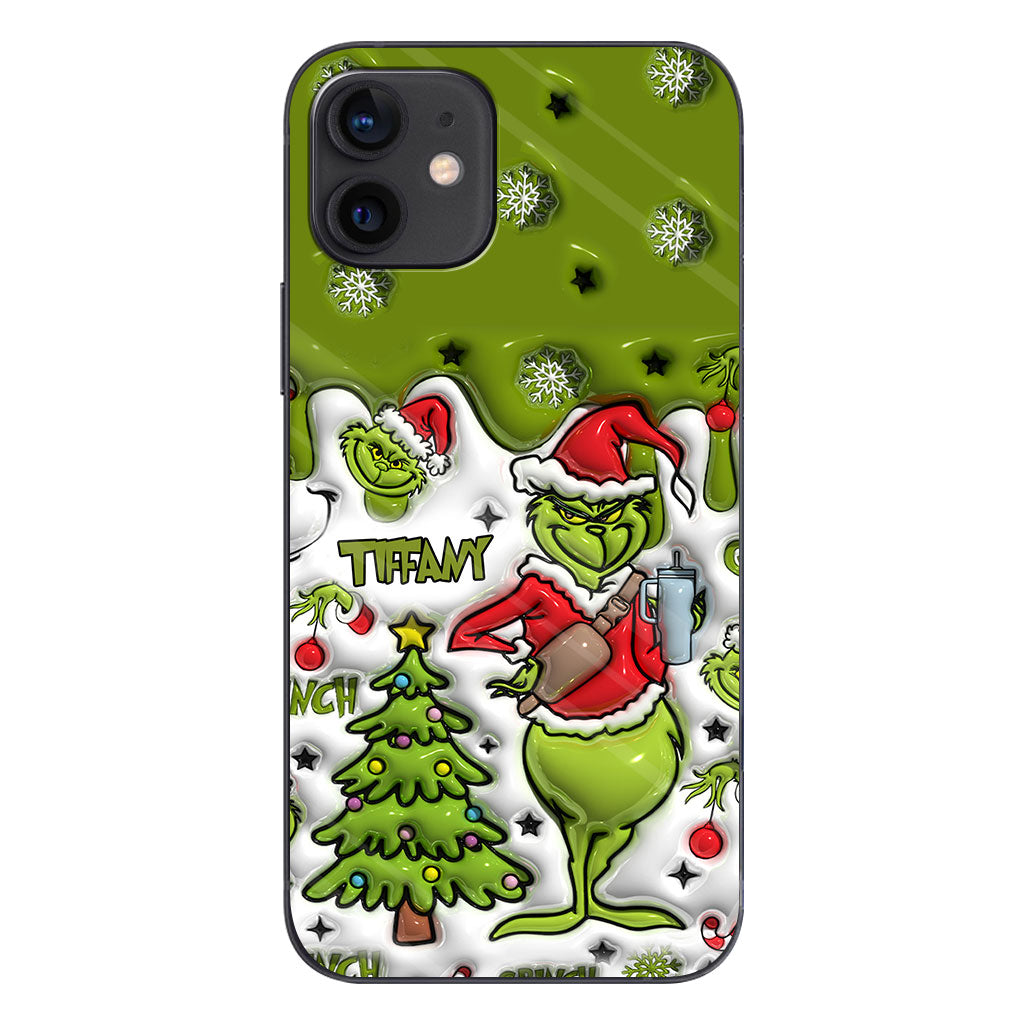 Merry Grinchmas - Personalized Stole Christmas Phone Case