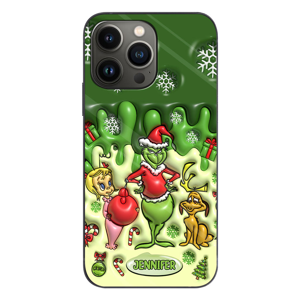 Merry Grinchmas - Personalized Stole Christmas Phone Case