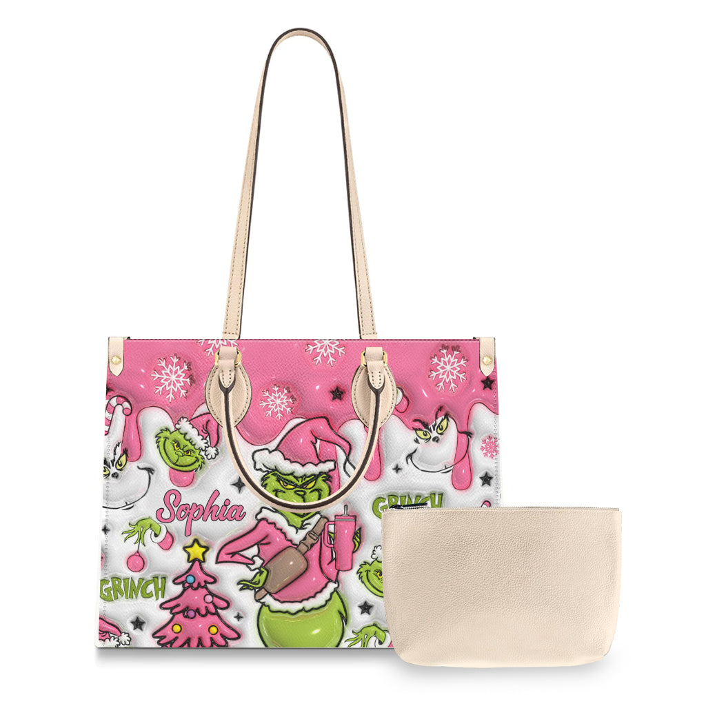 Sac à main en cuir personnalisé avec n'importe quel nom
