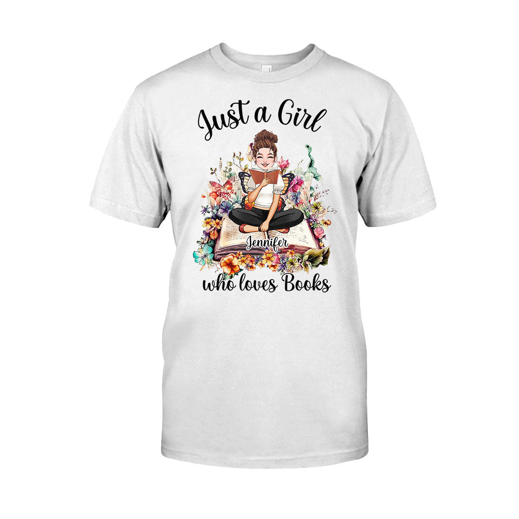 Juste une fille qui aime les livres - T-shirt et sweat à capuche personnalisés sur le thème des livres
