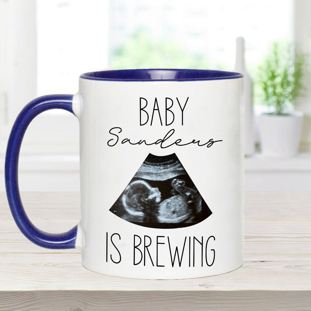 Photo d'échographie de bébé en préparation - Cadeau de grossesse pour votre femme - Mug personnalisé