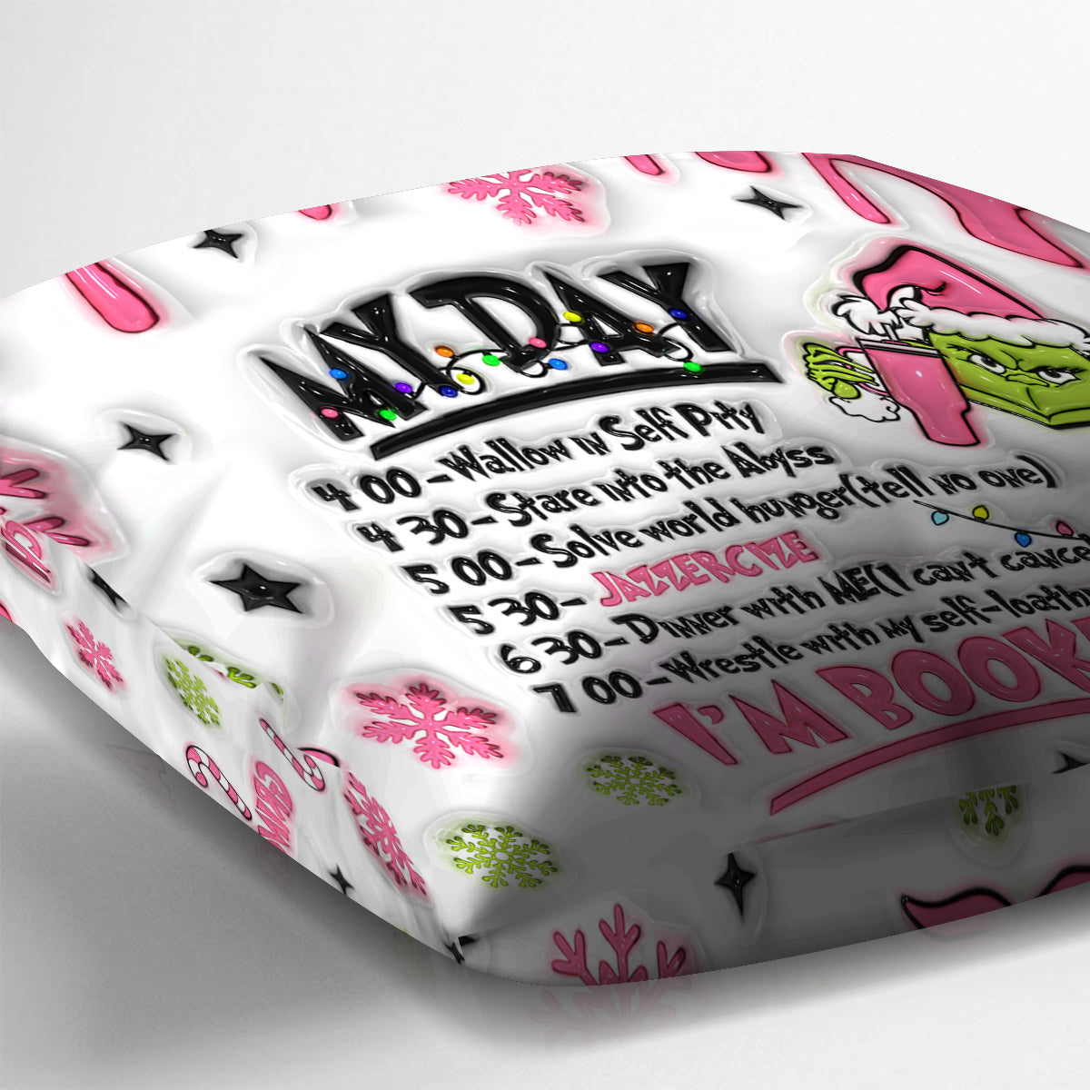 Je suis réservé(e) - Coussin décoratif de Noël personnalisé avec étole