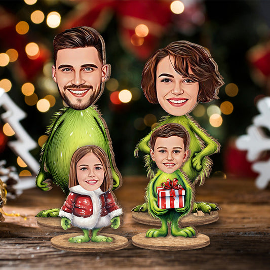 Merry Grinchmas - Personalized Stole Christmas Freestanding Wood Plaque