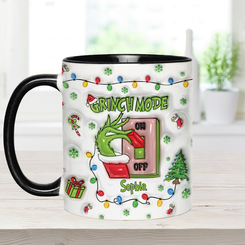 Christmas Mode On - Personalized Stole Christmas Accent Mug