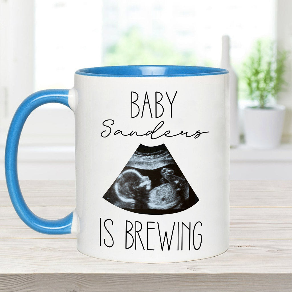 Photo d'échographie de bébé en préparation - Cadeau de grossesse pour votre femme - Mug personnalisé