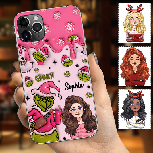 Coque de téléphone personnalisée « Étole de Noël » à l'époque du Grinch