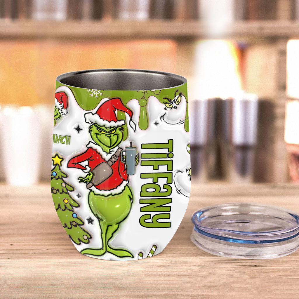 Merry Christmas - Personalized Stole Christmas Wine Tumbler