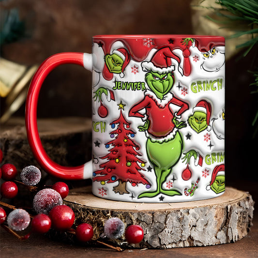 Mug décoratif rouge Noël - Étole de Noël personnalisée