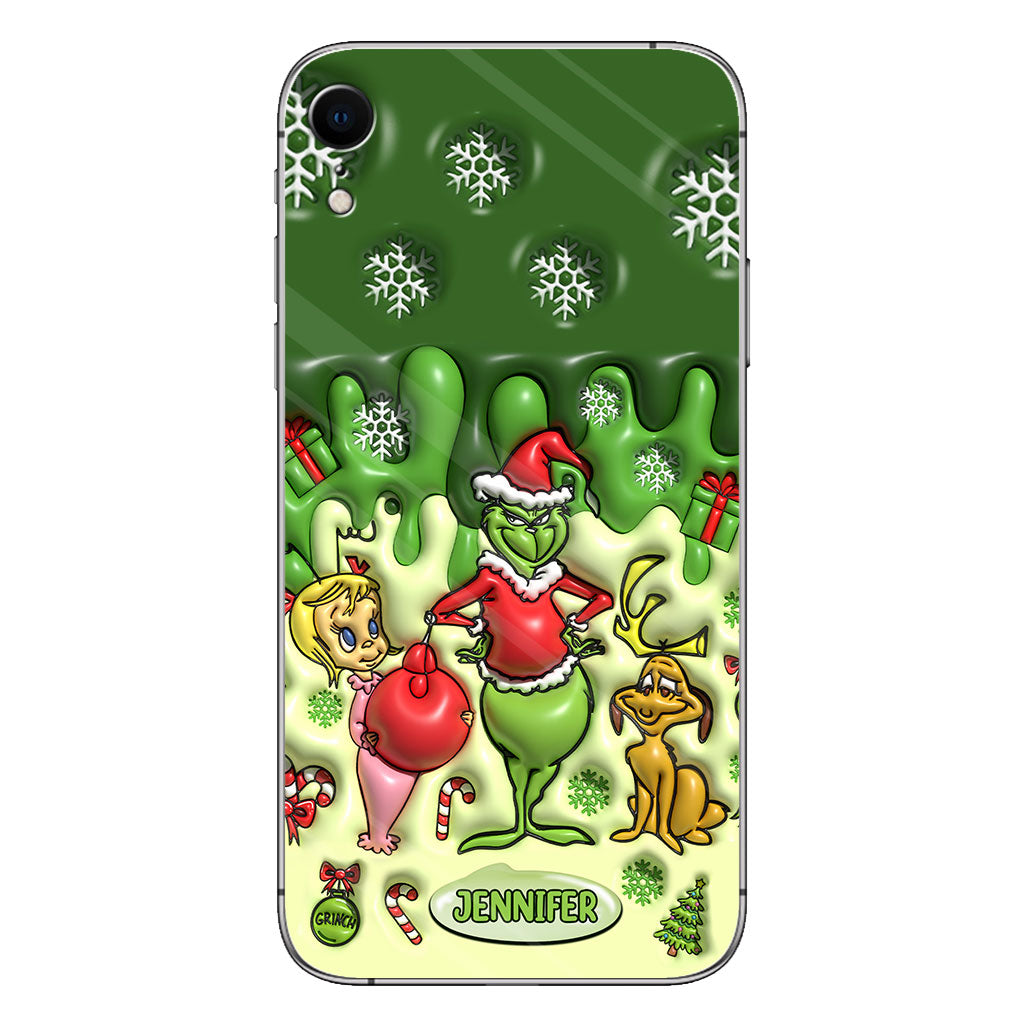 Merry Grinchmas - Personalized Stole Christmas Phone Case