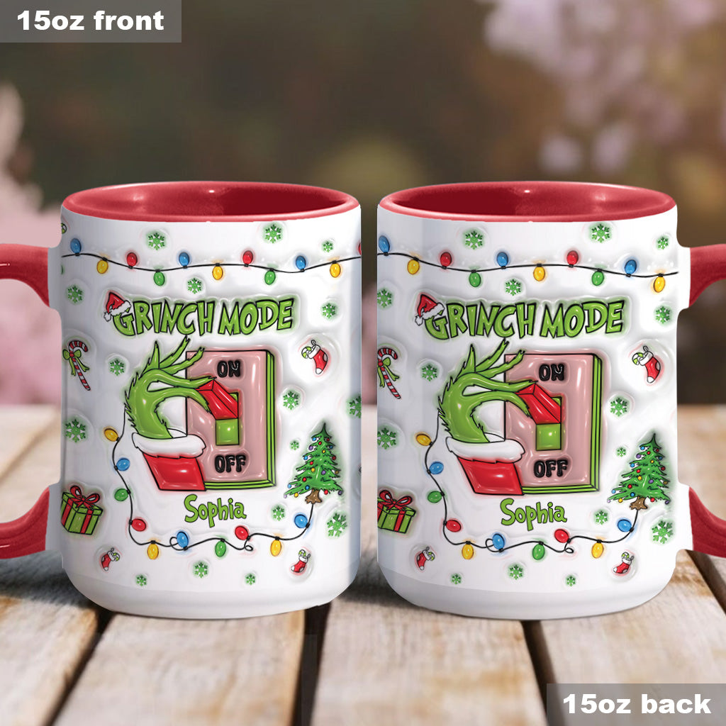Christmas Mode On - Personalized Stole Christmas Accent Mug