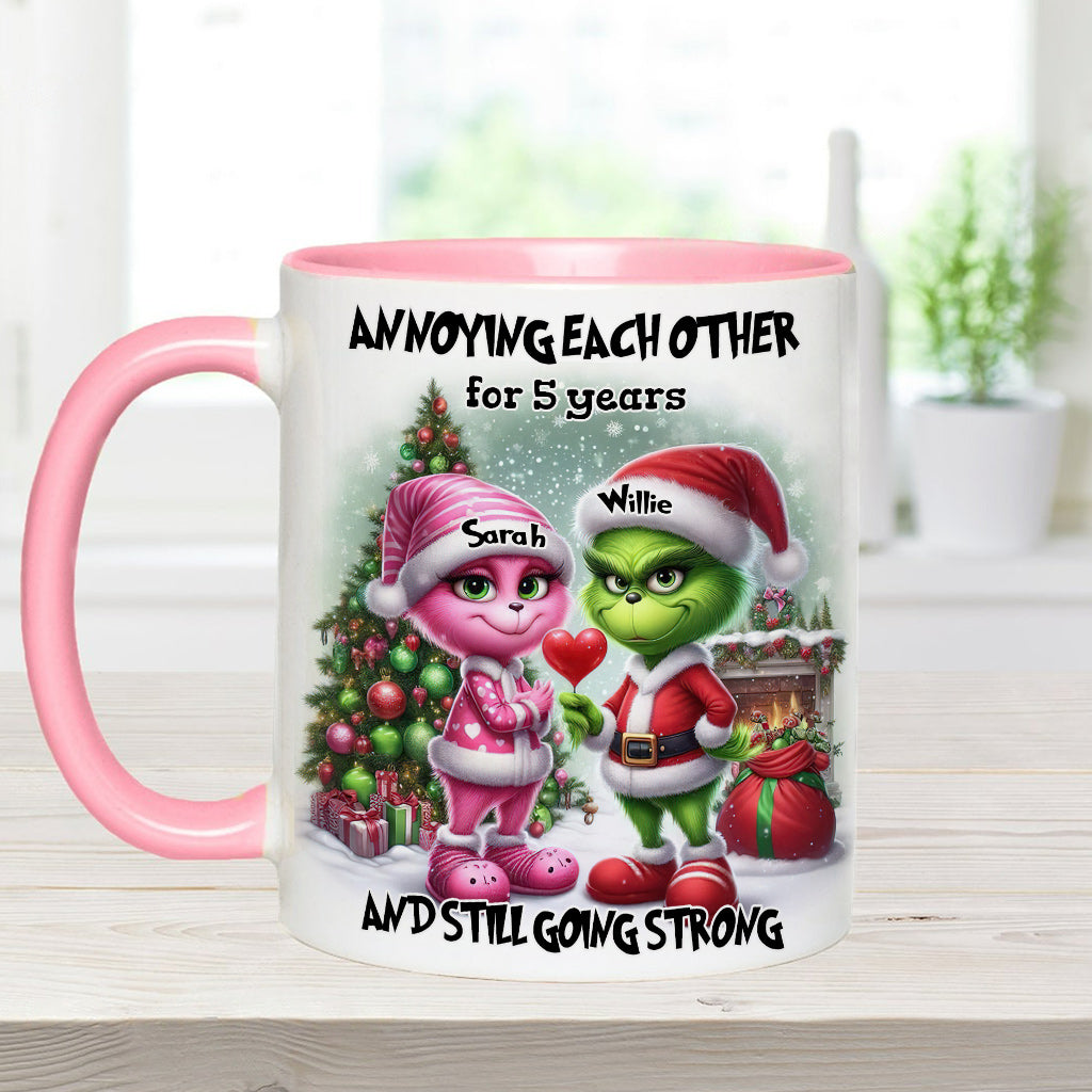 S'agacer mutuellement - Mug personnalisé « Étole de Noël »