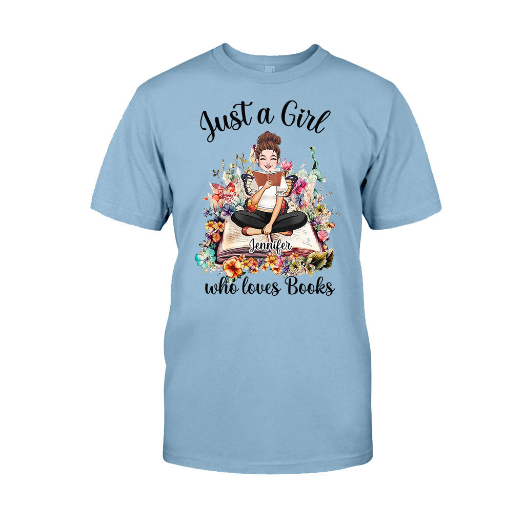 Juste une fille qui aime les livres - T-shirt et sweat à capuche personnalisés sur le thème des livres