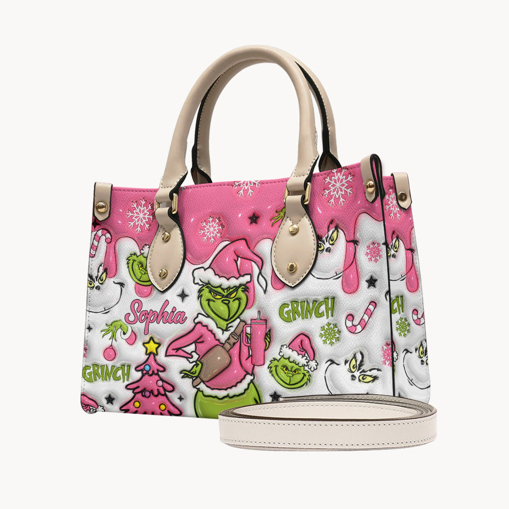 Sac à main en cuir personnalisé avec n'importe quel nom