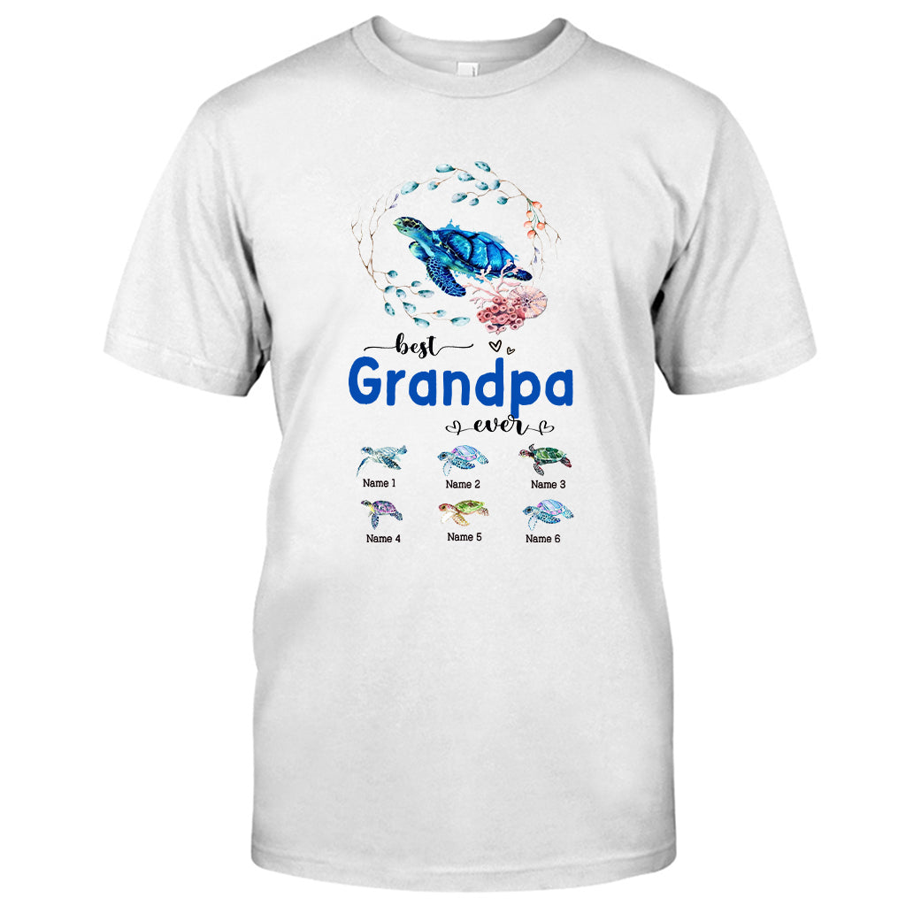 Meilleure mamie du monde - Cadeau tortue pour grand-mère, grand-père, maman, papa, oncle, tante - T-shirt et sweat à capuche personnalisés