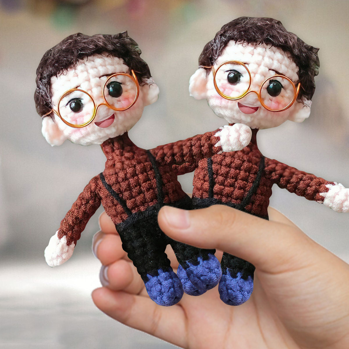 Poupée tricotée à la main pour ta meilleure amie - Poupée tricotée à la main personnalisée pour ta meilleure amie