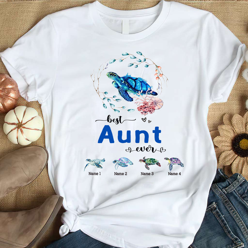 Meilleure mamie du monde - Cadeau tortue pour grand-mère, grand-père, maman, papa, oncle, tante - T-shirt et sweat à capuche personnalisés
