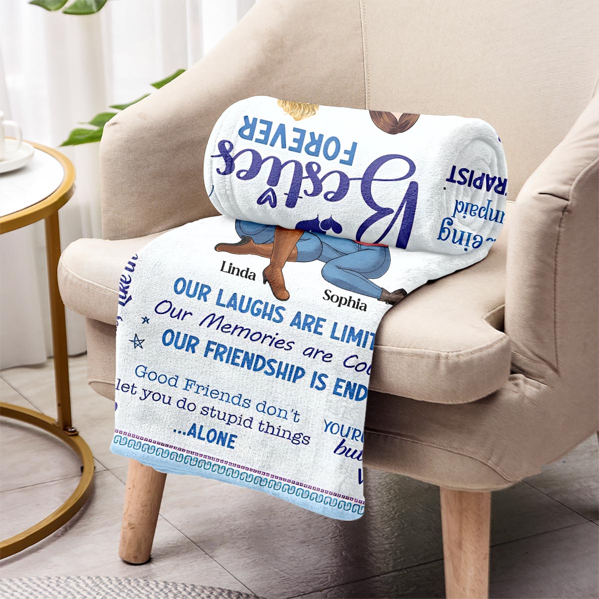 Meilleures amies pour toujours - Couverture personnalisée pour meilleures amies