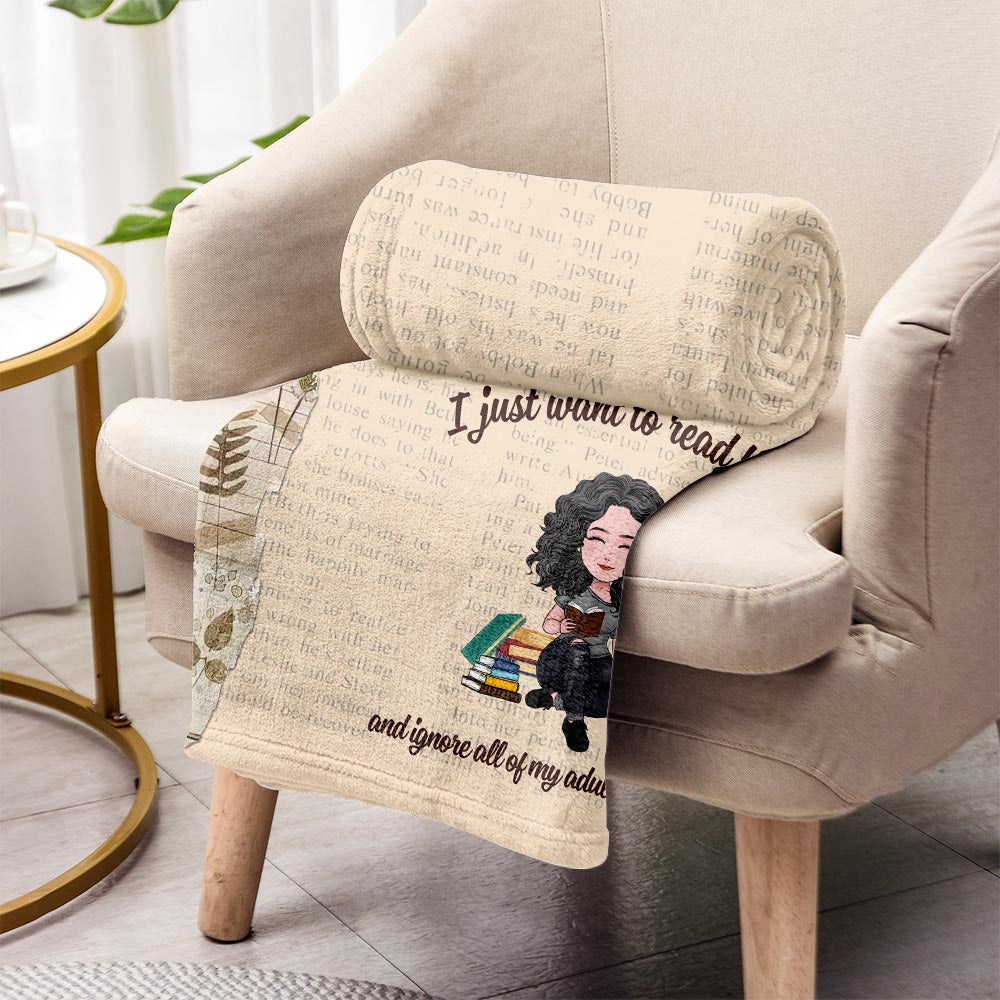 This Is My Reading Blanket - Book gift for mom, daughter, girlfriend, wife - Personalized Blanket