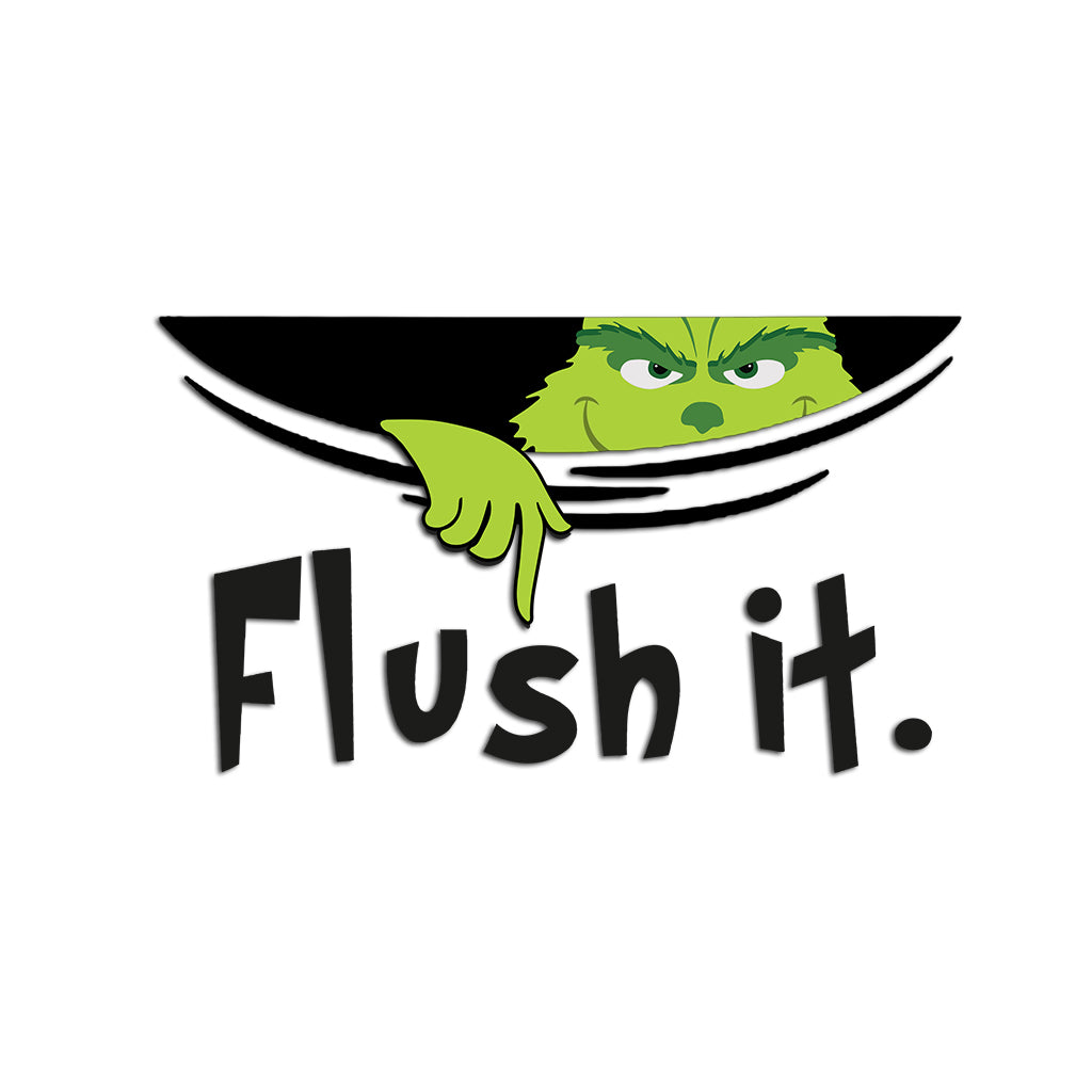Décalcomanie découpée « Flush It Stole Christmas »