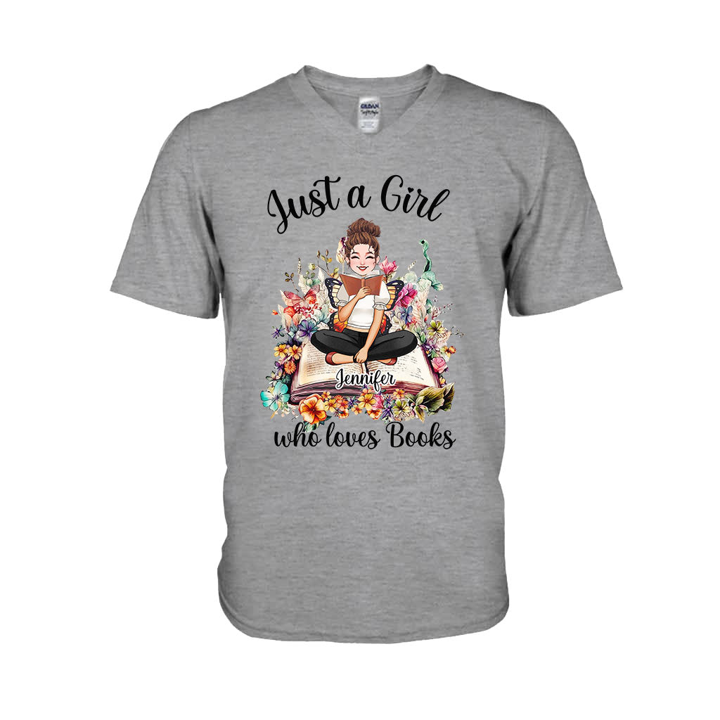 Juste une fille qui aime les livres - T-shirt et sweat à capuche personnalisés sur le thème des livres