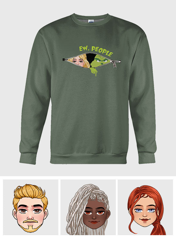 Ew People Green Mischief - Personalized Stole Christmas All Over Shirt