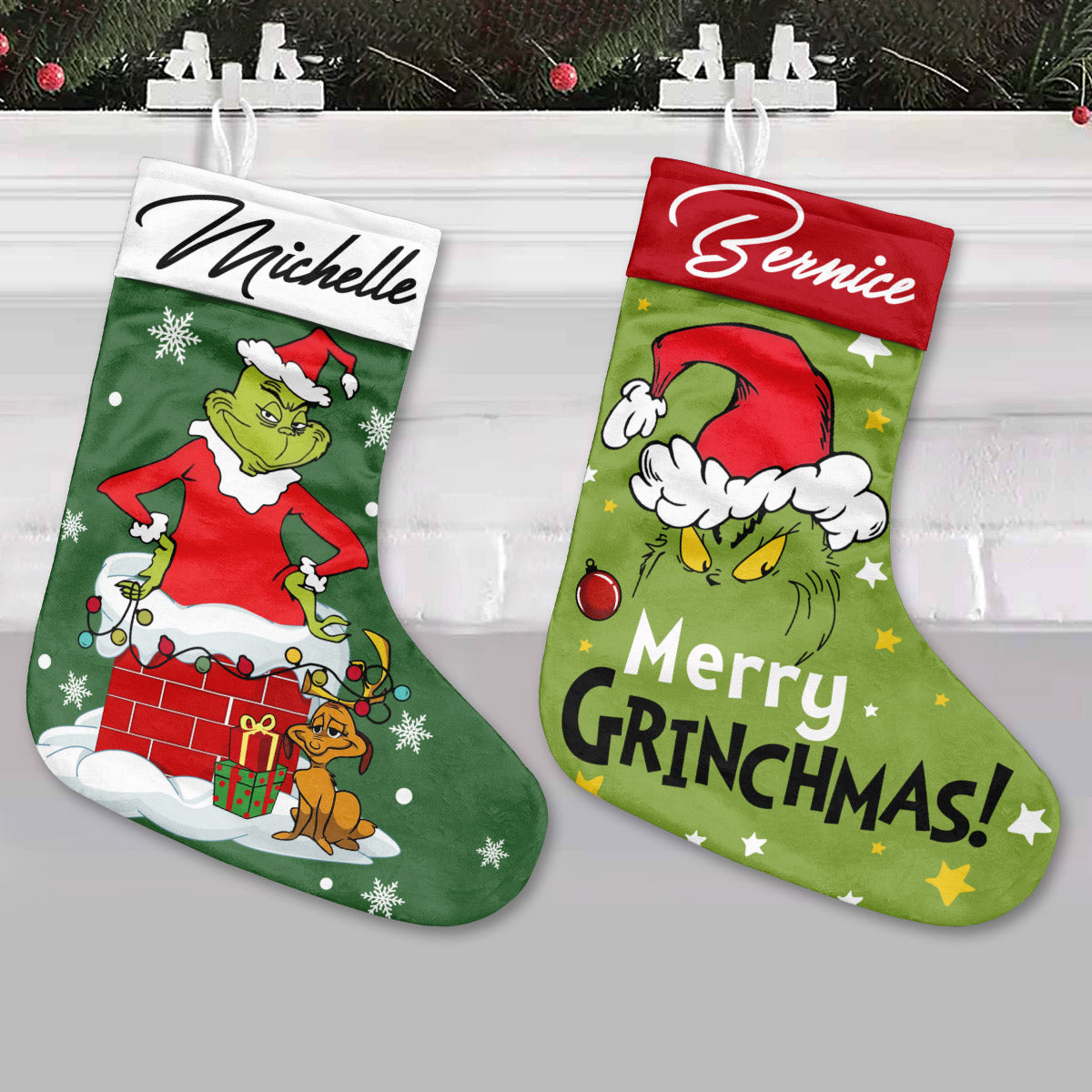 Joyeux Noël - Étoles de Noël personnalisées et bas de Noël