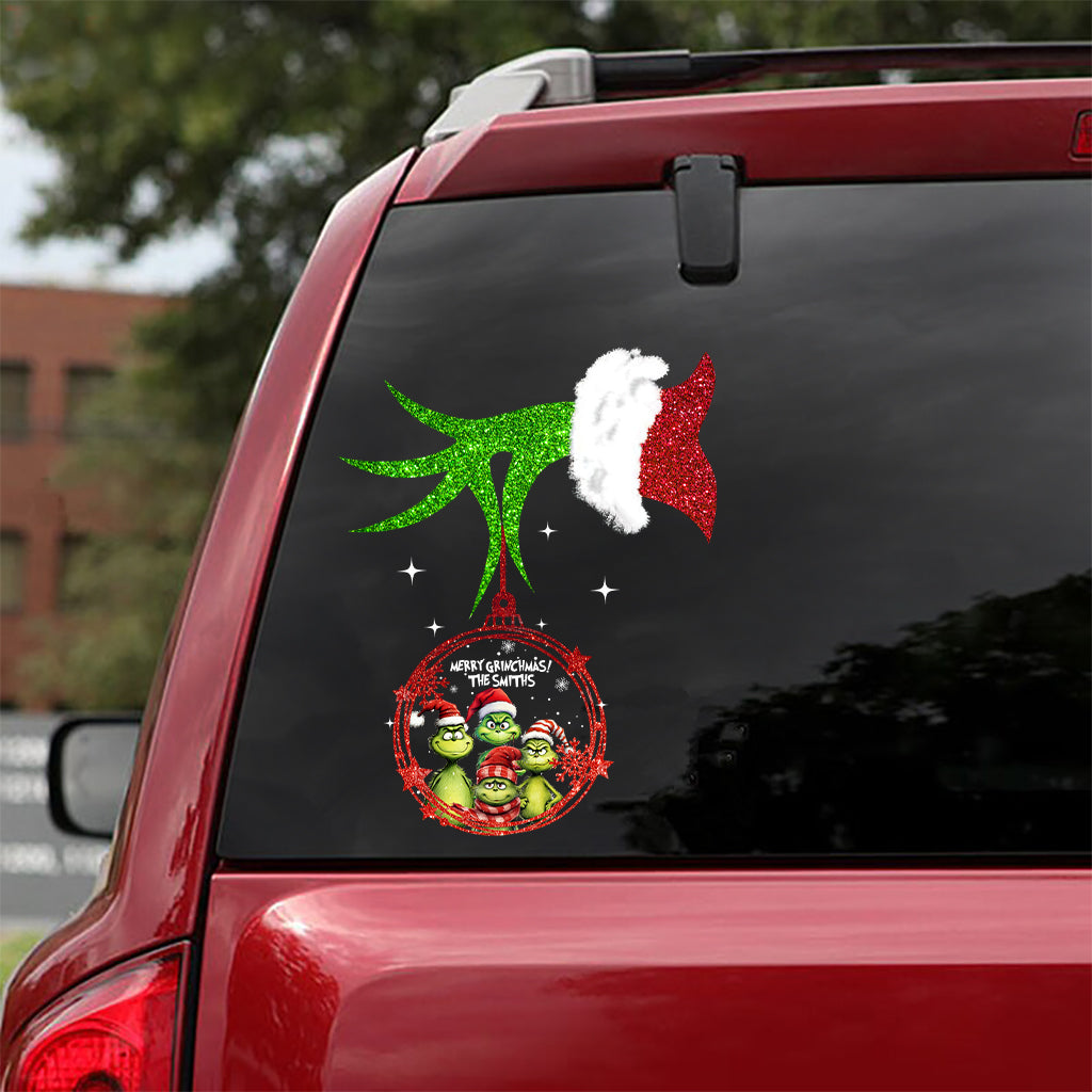 Merry Grinchmas - Personalized Stole Christmas Decal Die Cut