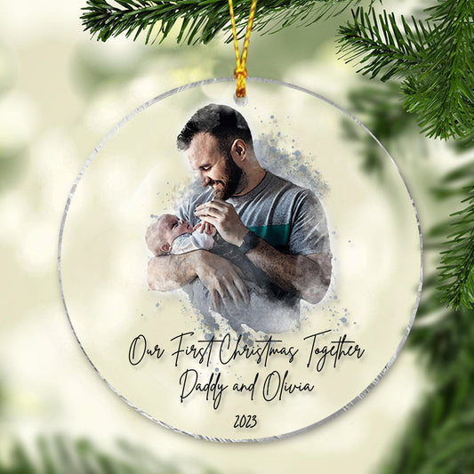 Notre premier Noël ensemble - Ornement personnalisé pour papa