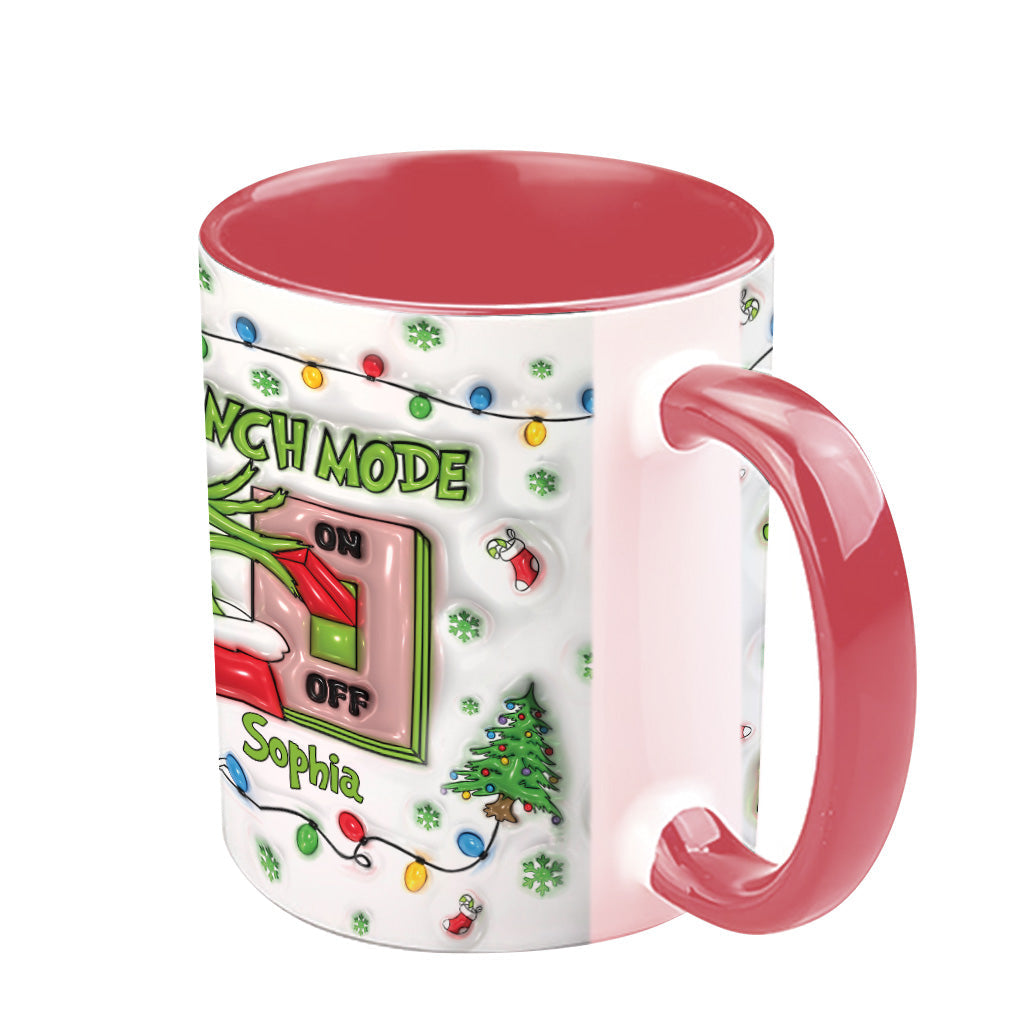 Christmas Mode On - Personalized Stole Christmas Accent Mug