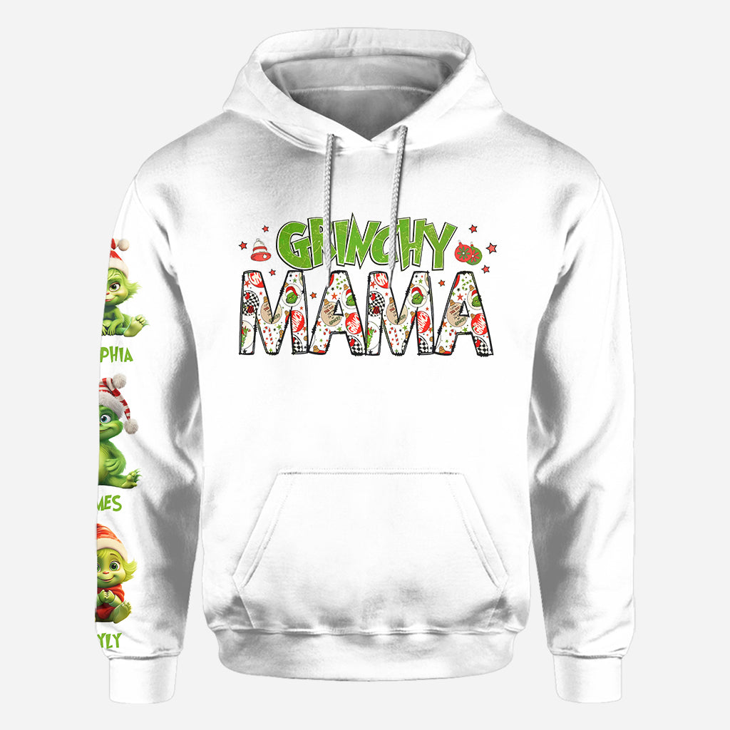 Maman Grinch - T-shirt personnalisé « Fou de Noël »