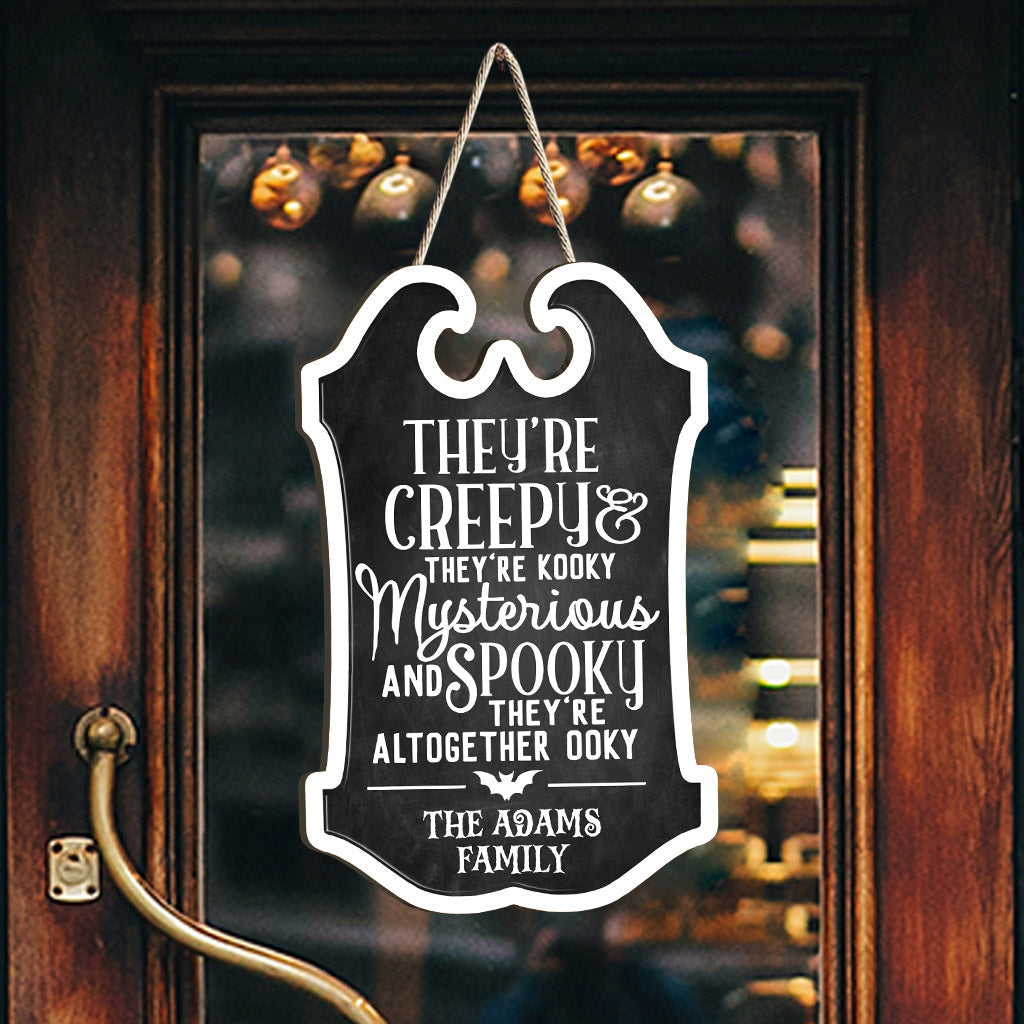 They're Creepy They're Kooky - Personalized Family Wood Sign