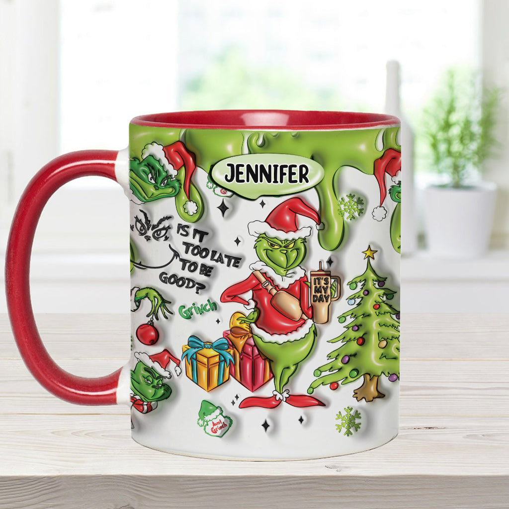 Est-il trop tard pour être sage ? - Mug décoratif de Noël personnalisé avec étole