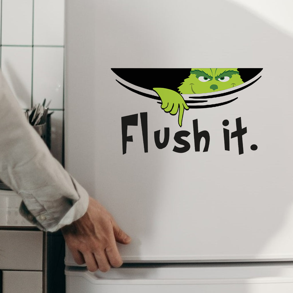 Décalcomanie découpée « Flush It Stole Christmas »