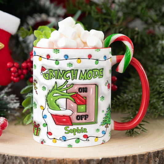 Christmas Mode On - Personalized Stole Christmas Accent Mug