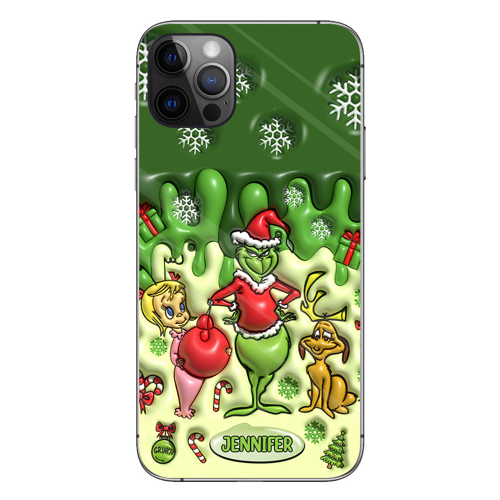 Merry Grinchmas - Personalized Stole Christmas Phone Case