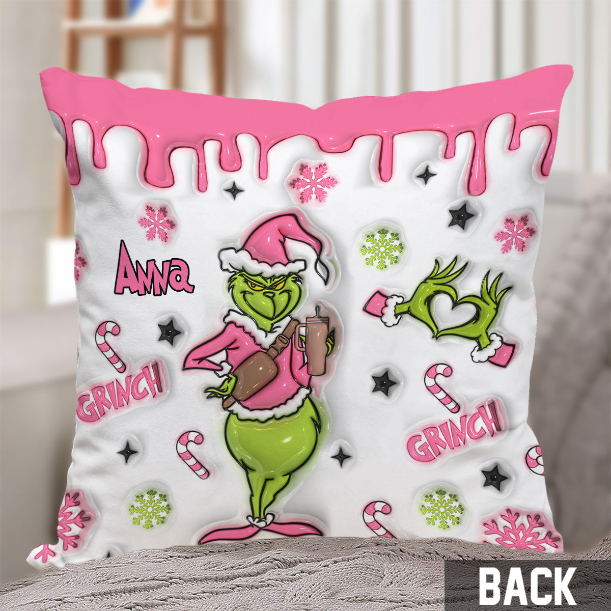 Je suis réservé(e) - Coussin décoratif de Noël personnalisé avec étole