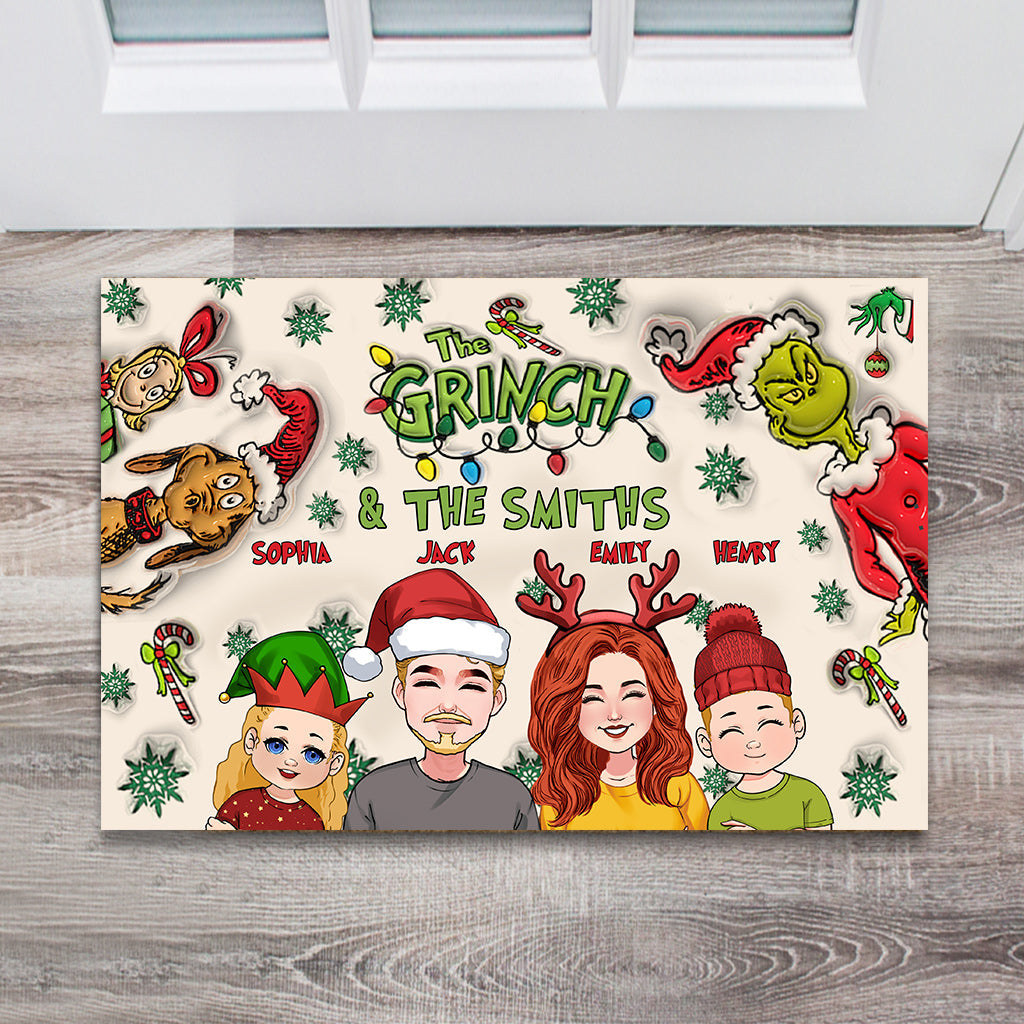Merry Christmas - Personalized Stole Christmas Doormat