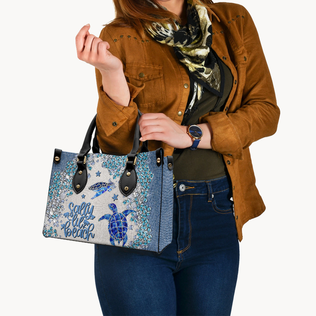 Sac à main en cuir de tortue personnalisé Turtle Bling -