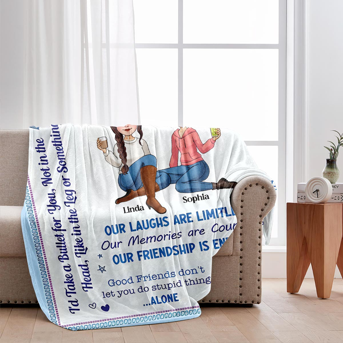 Meilleures amies pour toujours - Couverture personnalisée pour meilleures amies