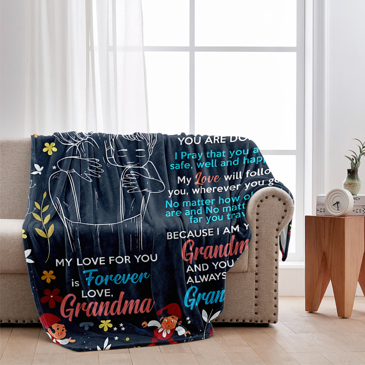 You Will Always Be My Grandson - Personalized Grandma Blanket