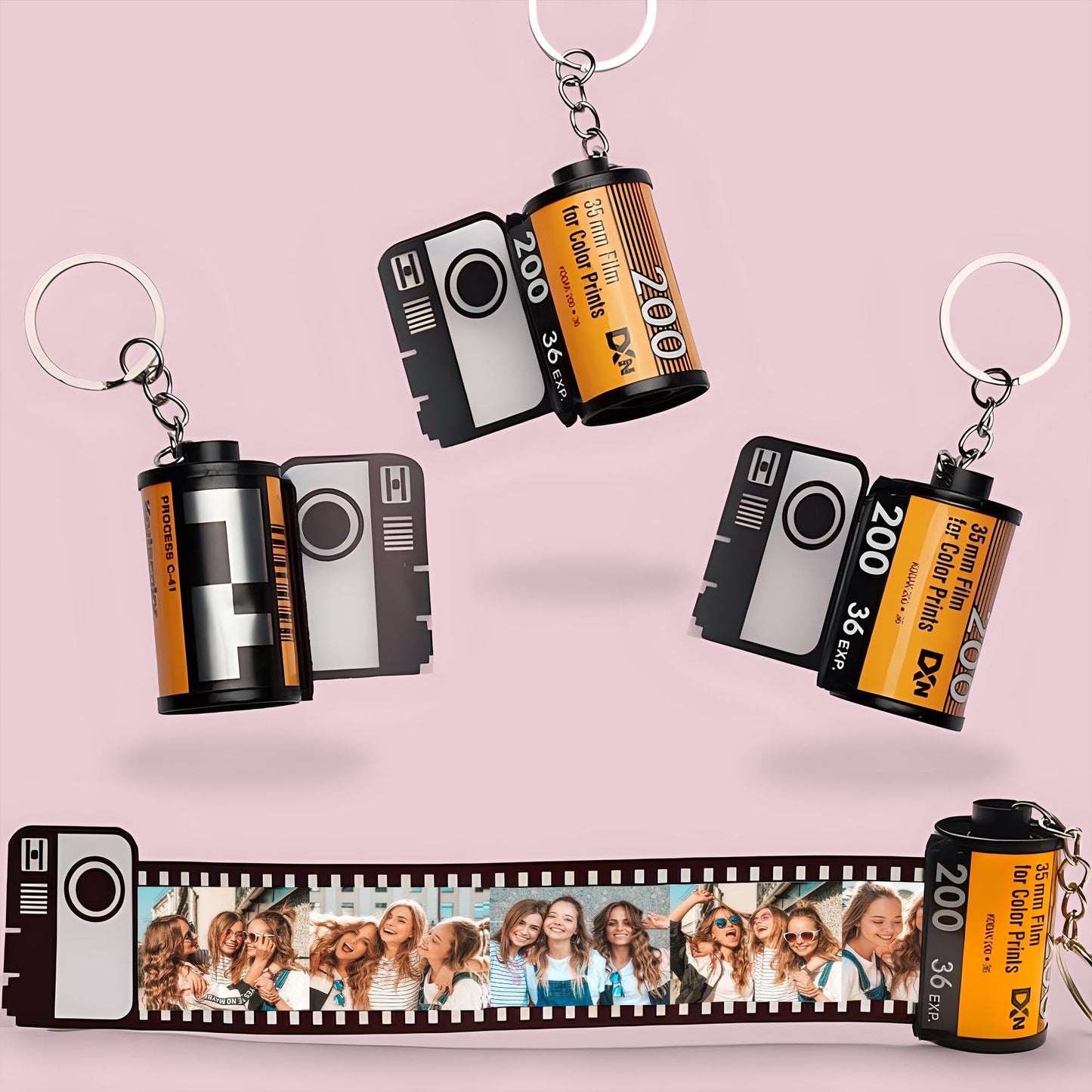 Meilleure amie pour toujours - Cadeau pour une amie - Porte-clés rouleau de film personnalisé