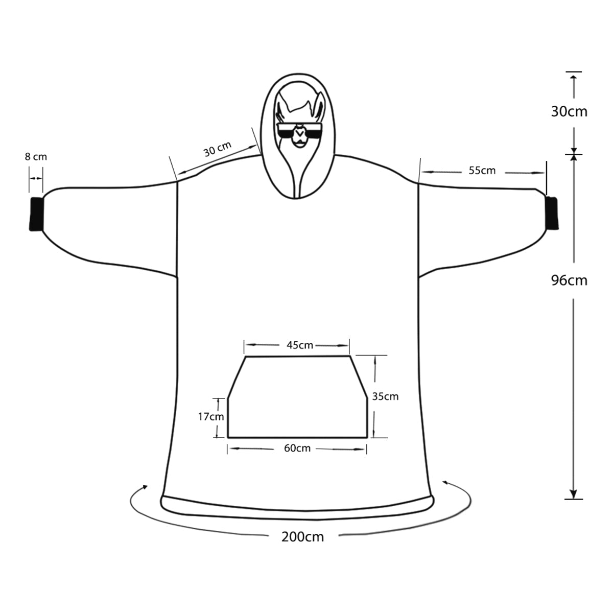 Je suis réservé(e) - Sweat à capuche personnalisé avec étole de Noël
