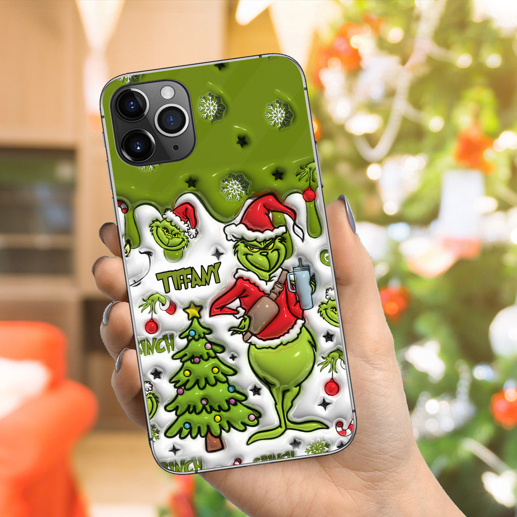 Merry Grinchmas - Personalized Stole Christmas Phone Case