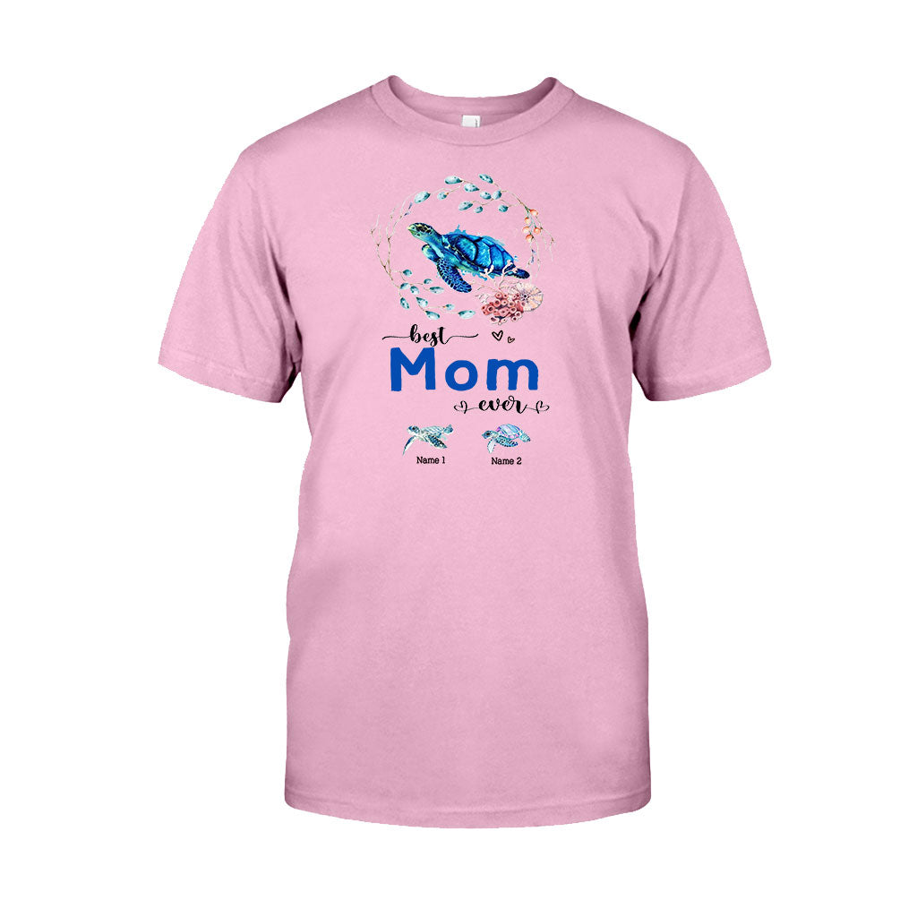 Meilleure mamie du monde - Cadeau tortue pour grand-mère, grand-père, maman, papa, oncle, tante - T-shirt et sweat à capuche personnalisés