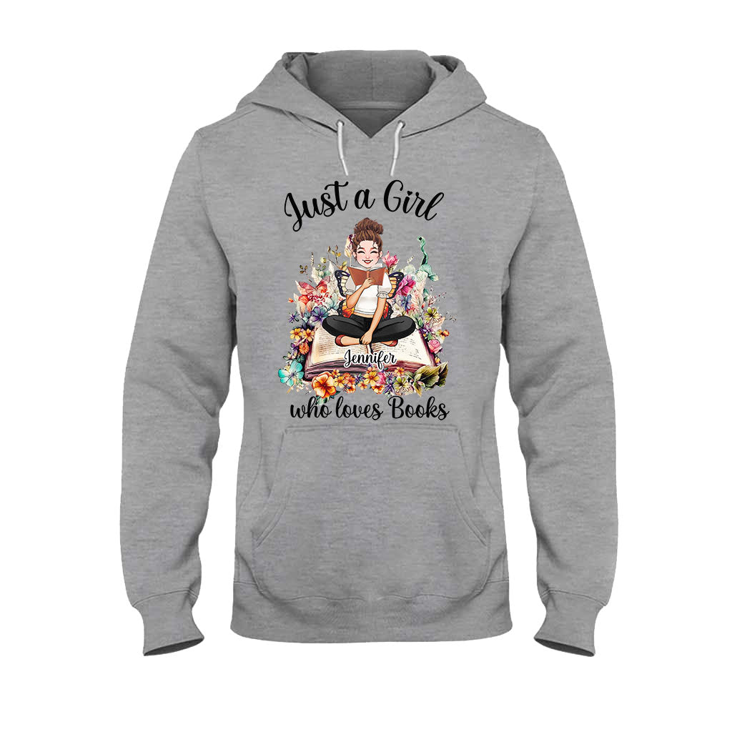 Juste une fille qui aime les livres - T-shirt et sweat à capuche personnalisés sur le thème des livres